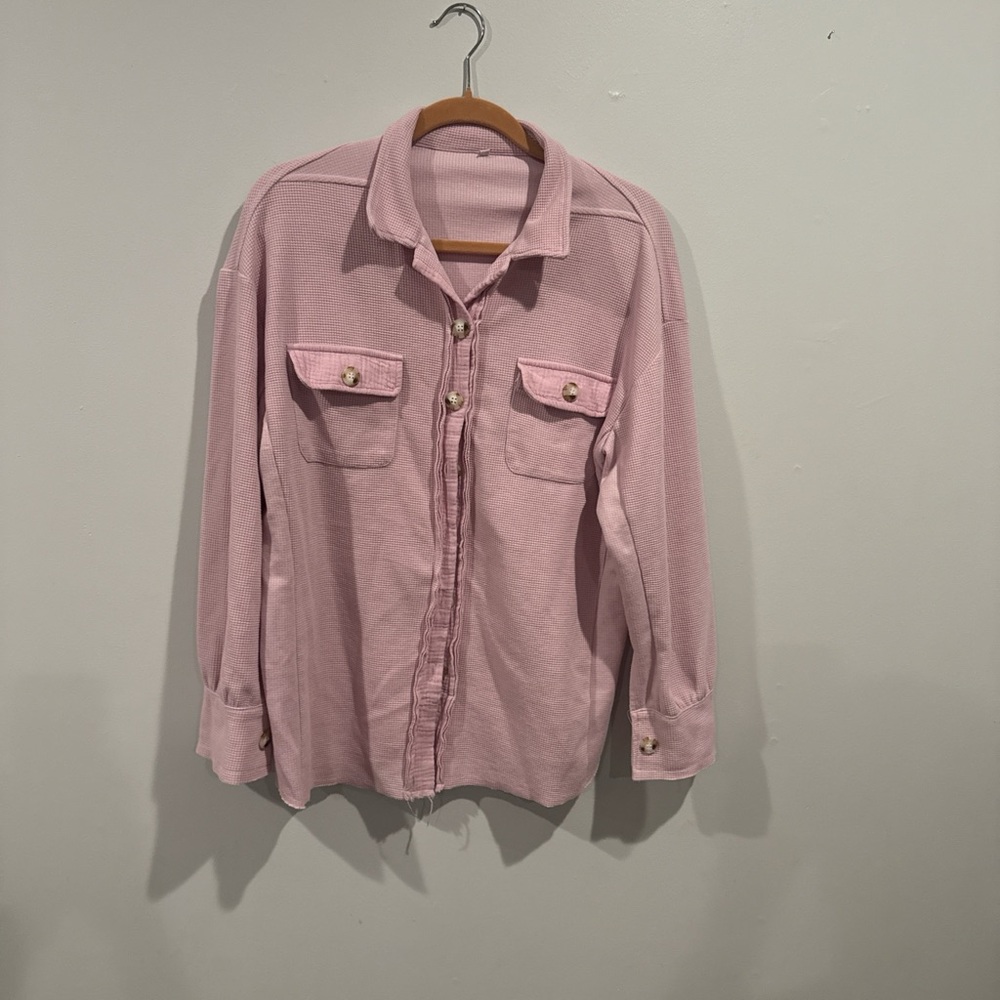 Elegant Pink Button-Down Shirt for Women